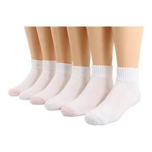 Jefferies Socks Kids Seamless Sport Quarter Sock 6 Pack Size 12-6 MD 11246